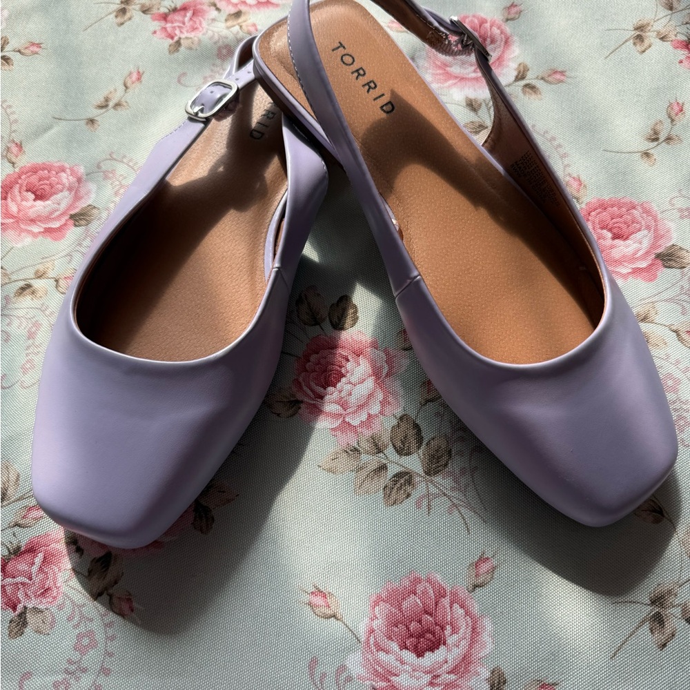 Torrid Women's Lavender Slingback Flats NWOT